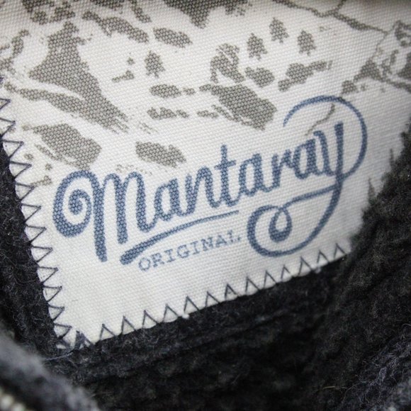 Mantaray Jacket Mens Gray Knit Heavyweight Full Zip Hooded Cotton Blend Medium M - Picture 5 of 9